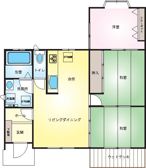 Floor plan. 16.8 million yen, 3LDK, Land area 337.71 sq m , Building area 57.14 sq m