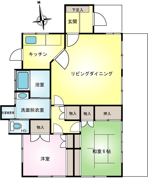 Floor plan. 9.9 million yen, 2LDK, Land area 379 sq m , Building area 63.12 sq m