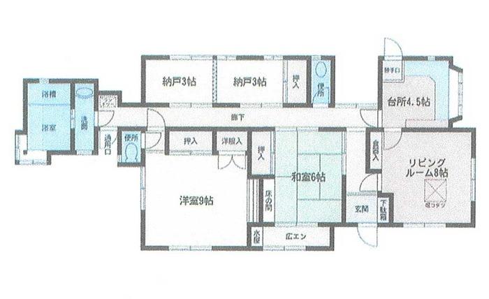 Floor plan. 19,800,000 yen, 2LDK + S (storeroom), Land area 995 sq m , Building area 97.6 sq m