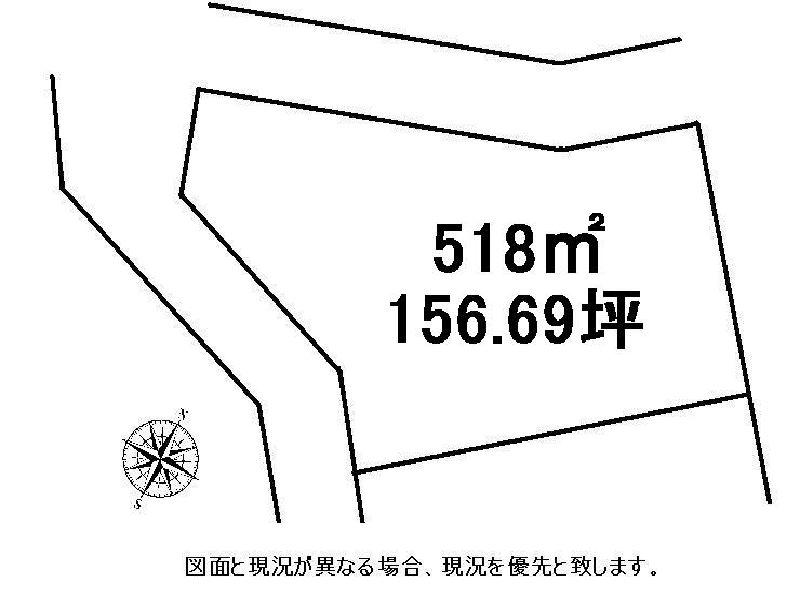 Compartment figure. Land price 9.8 million yen, Land area 518.09 sq m