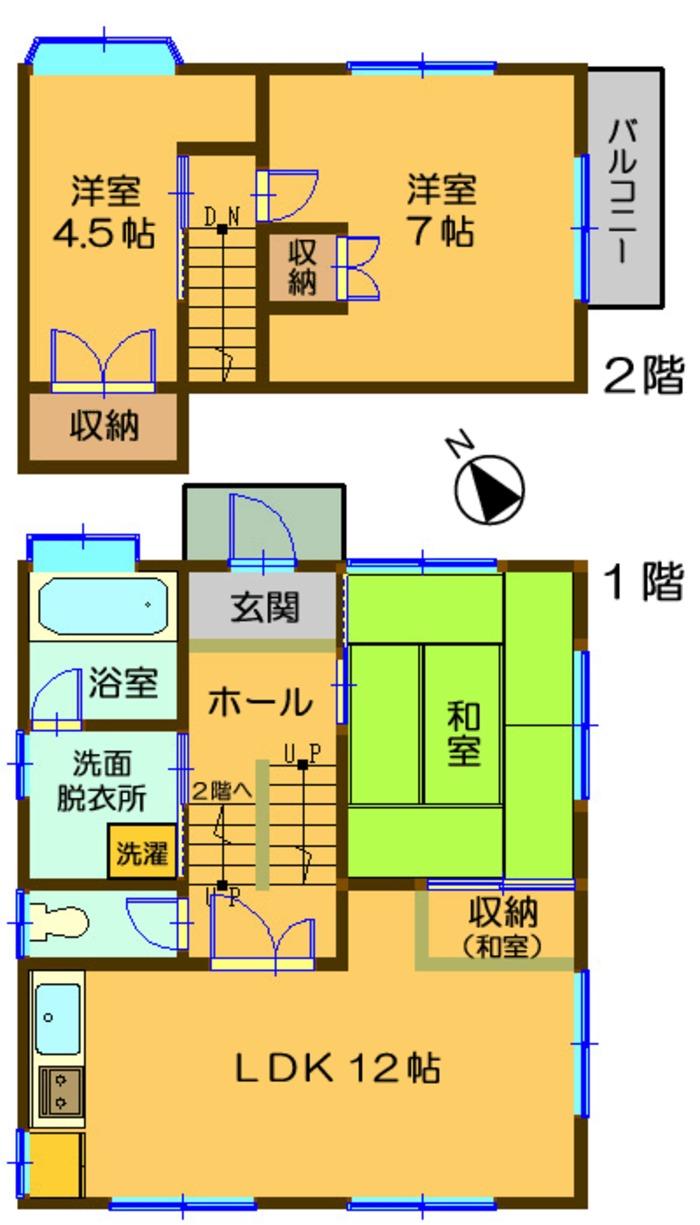 Floor plan. 4.8 million yen, 3LDK, Land area 117 sq m , Building area 72.04 sq m
