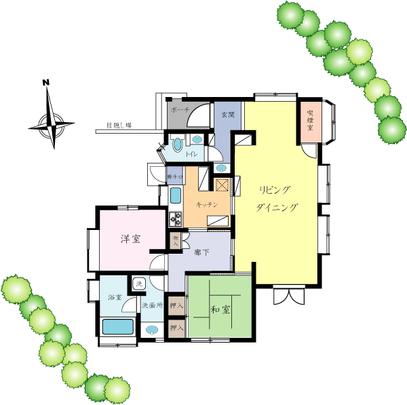 Floor plan. 17.3 million yen, 2LDK, Land area 518 sq m , Building area 69.97 sq m