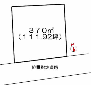 Compartment figure. Land price 4.48 million yen, Land area 370 sq m
