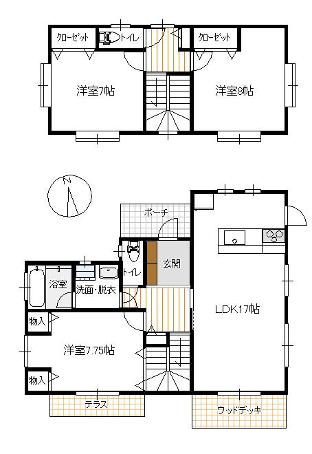 Floor plan. 22,800,000 yen, 3LDK, Land area 383 sq m , Building area 99.79 sq m