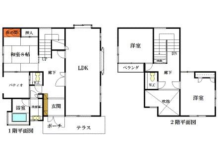 Floor plan. 26,800,000 yen, 3LDK, Land area 224 sq m , Building area 120.96 sq m