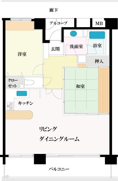 Floor plan. 2LDK, Price 19.9 million yen, Footprint 77.9 sq m , Balcony area 15.42 sq m
