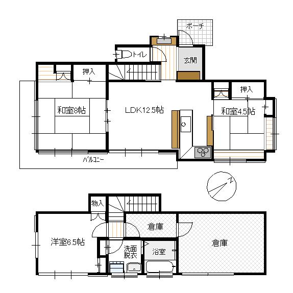Floor plan. 11.5 million yen, 3LDK, Land area 294 sq m , Building area 105.2 sq m