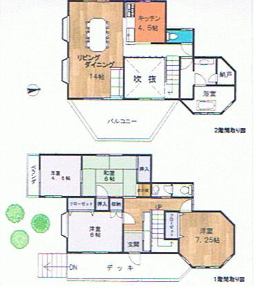 Floor plan. 18.5 million yen, 4LDK, Land area 421.19 sq m , Building area 112.62 sq m floor plan