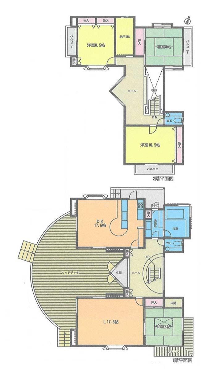 Floor plan. 33,800,000 yen, 4LDK + S (storeroom), Land area 539.04 sq m , Building area 186.17 sq m