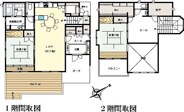 Floor plan. 47,800,000 yen, 2LDK + S (storeroom), Land area 416.52 sq m , Building area 148.08 sq m