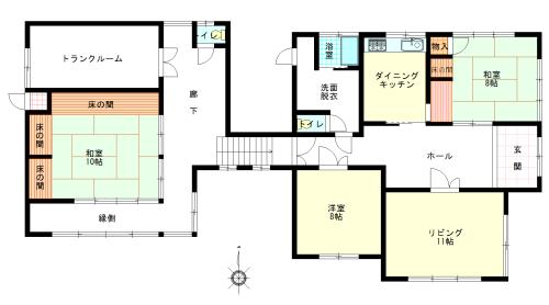 Floor plan. 49,800,000 yen, 4LDK + S (storeroom), Land area 893 sq m , Building area 181.23 sq m