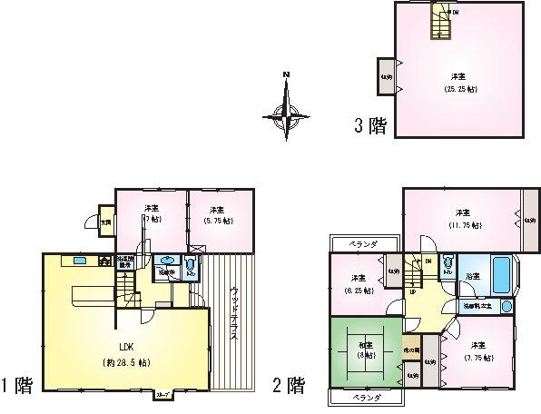 Floor plan. 12 million yen, 6LDK, Land area 456 sq m , Building area 218.99 sq m