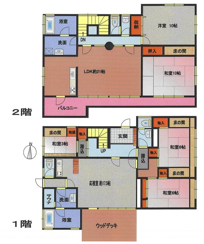 Floor plan. 33,800,000 yen, 6LDK, Land area 1,083 sq m , Building area 203.25 sq m