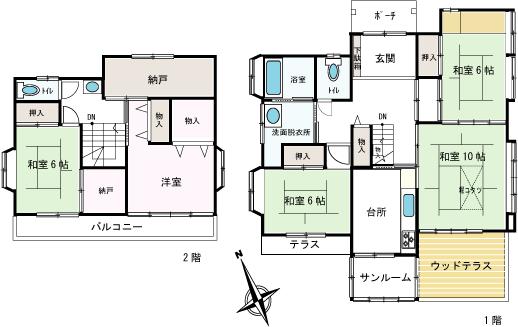 Floor plan. 29,800,000 yen, 5DK + S (storeroom), Land area 476 sq m , Building area 132.48 sq m