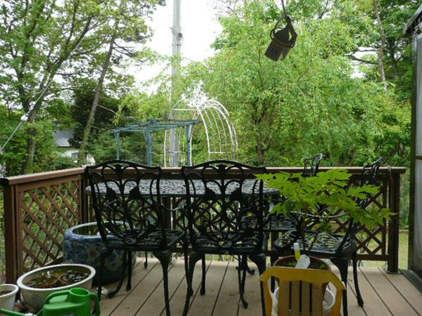 Balcony. Wood Terrace