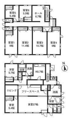 Floor plan. 42,500,000 yen, 8LDK, Land area 677 sq m , Building area 258.5 sq m