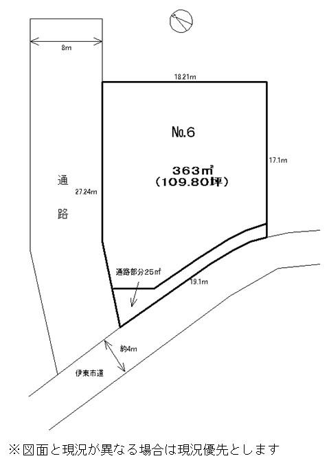 Compartment figure. Land price 16.8 million yen, Land area 388 sq m