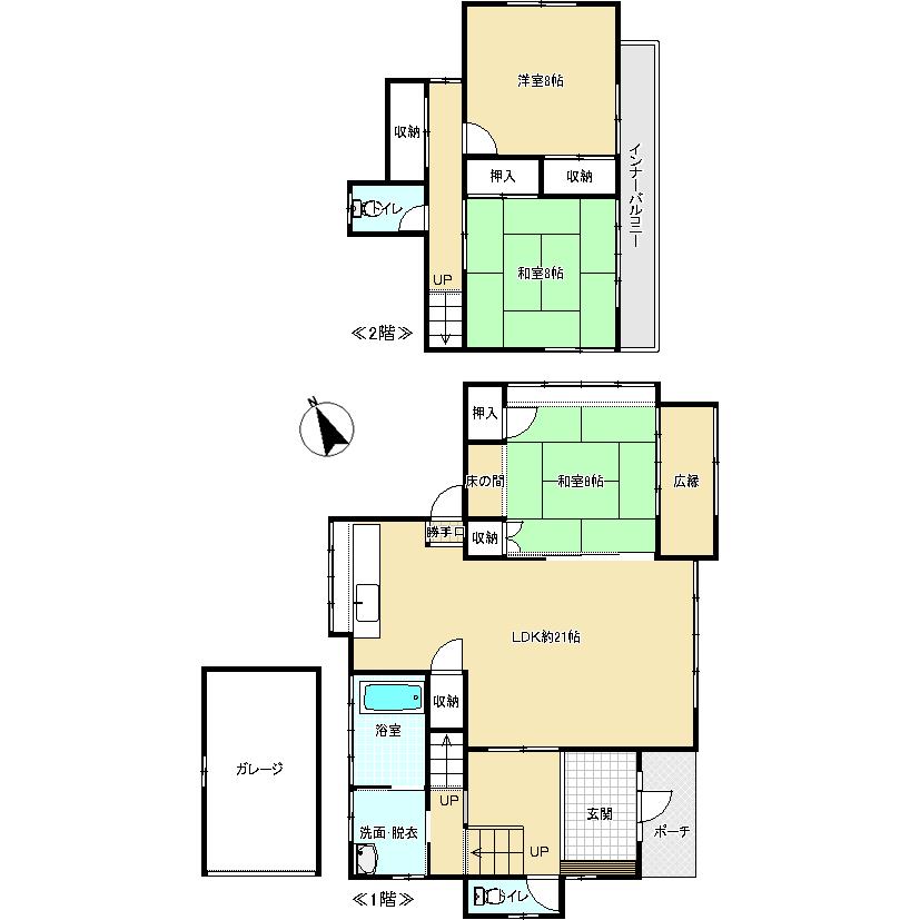 Floor plan. 21.5 million yen, 3LDK, Land area 462 sq m , Building area 127.28 sq m