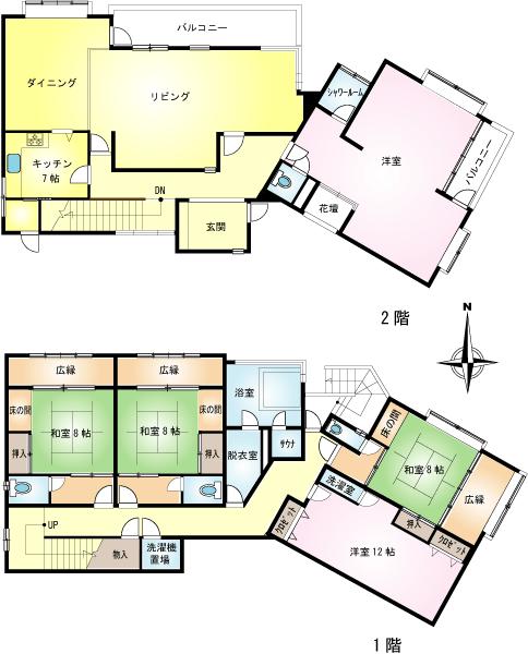 Floor plan. 110 million yen, 5LDK, Land area 1,999 sq m , Building area 314.37 sq m