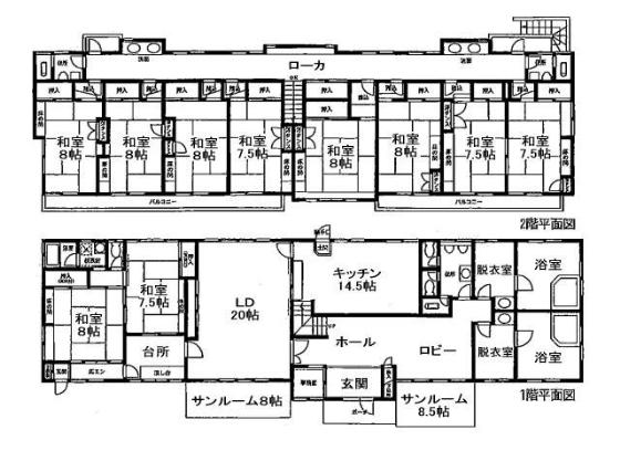 Floor plan. 24,800,000 yen, 10LDK, Land area 975 sq m , Building area 371.64 sq m floor plan