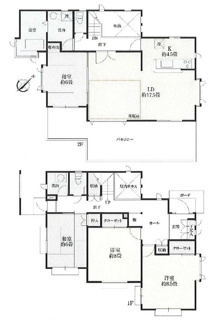 Floor plan. 35 million yen, 4LDK, Land area 476.45 sq m , Building area 142.61 sq m