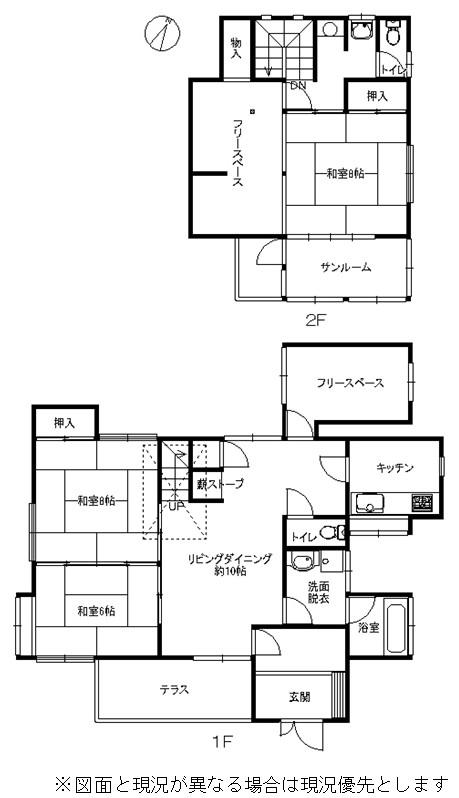 Floor plan. 16.8 million yen, 3LDK + S (storeroom), Land area 363 sq m , Building area 99.78 sq m
