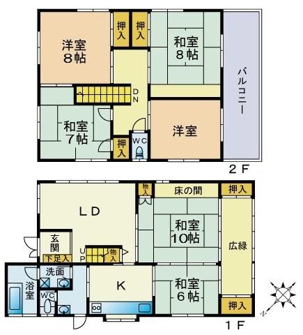 Floor plan. 15.8 million yen, 6DK, Land area 251.21 sq m , Building area 157.33 sq m