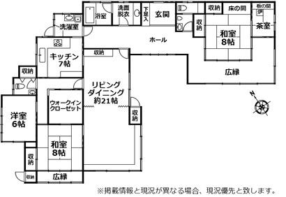 Floor plan. 75 million yen, 3LDK + S (storeroom), Land area 1,911.49 sq m , Building area 177.92 sq m