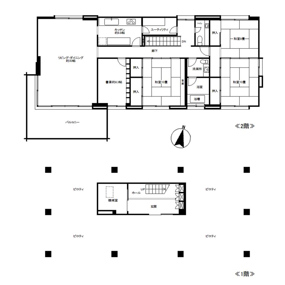 Floor plan. 52 million yen, 3LDK + S (storeroom), Land area 1,109 sq m , Building area 203.57 sq m
