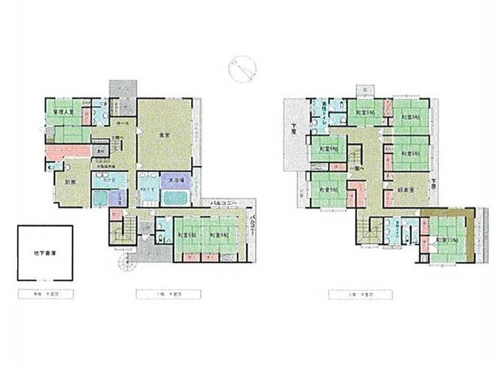 Floor plan. 19.5 million yen, 9DK, Land area 1,097 sq m , Building area 374.29 sq m