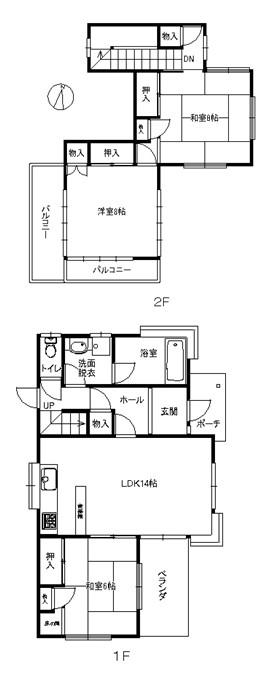 Floor plan. 12.8 million yen, 3LDK, Land area 373 sq m , Building area 95.23 sq m