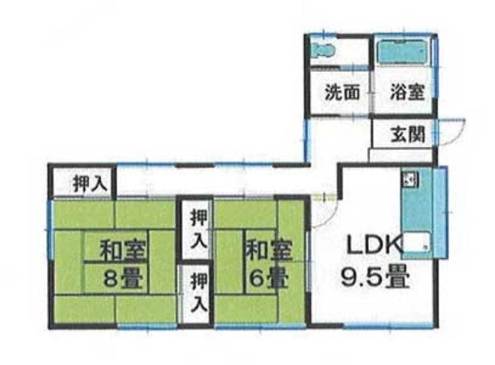 Floor plan. 16.5 million yen, 2LDK, Land area 467 sq m , Building area 65.71 sq m