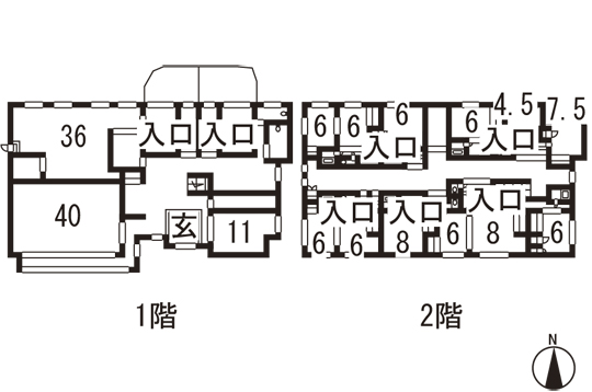 Floor plan. 39,800,000 yen, 13LDK, Land area 804.23 sq m , Building area 593.74 sq m