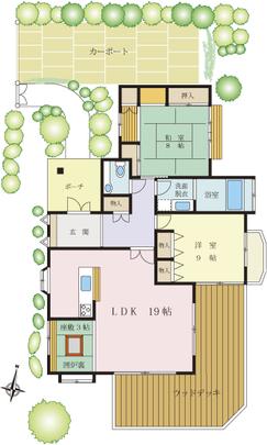 Floor plan. 35,300,000 yen, 2LDK + S (storeroom), Land area 628 sq m , Building area 104.34 sq m