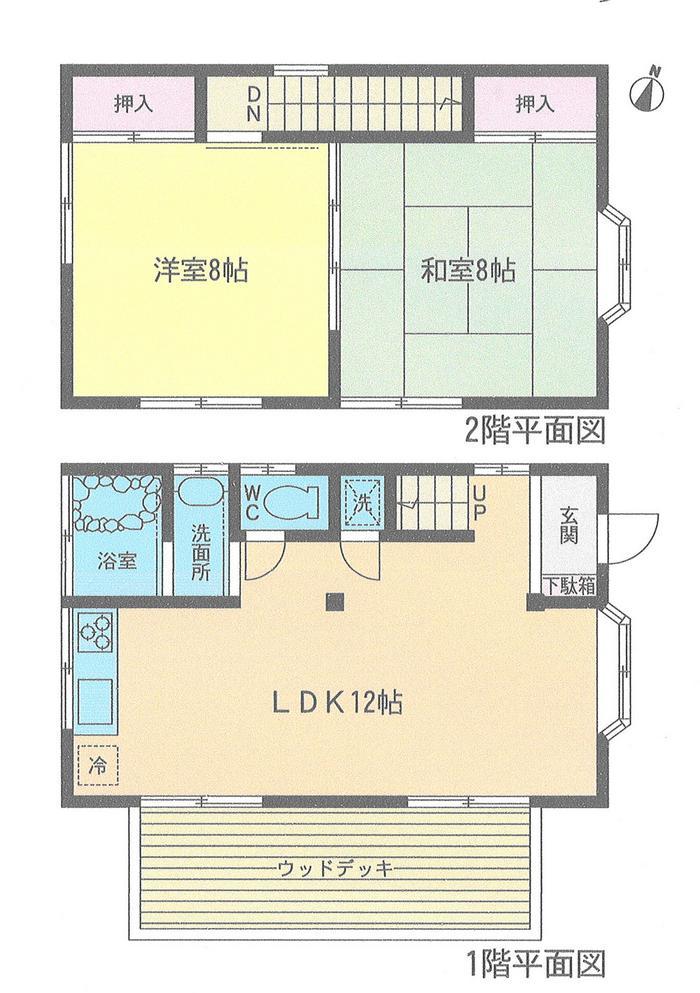 Floor plan. 6 million yen, 2LDK, Land area 181 sq m , Building area 66.24 sq m