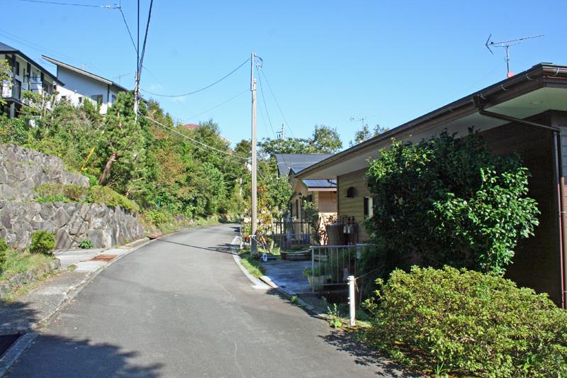 Parking lot. Frontal road