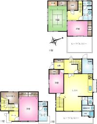 Floor plan. 22,800,000 yen, 4LDK + S (storeroom), Land area 596.56 sq m , Building area 169.87 sq m