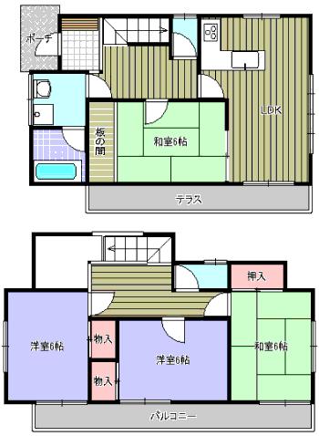 Floor plan. 7.8 million yen, 4LDK, Land area 368 sq m , Building area 93.55 sq m