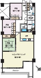 Floor plan. 3LDK, Price 18.5 million yen, Footprint 136.59 sq m , Balcony area 17.15 sq m