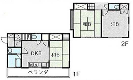 Floor plan. 4 million yen, 3DK, Land area 102 sq m , Building area 70.38 sq m