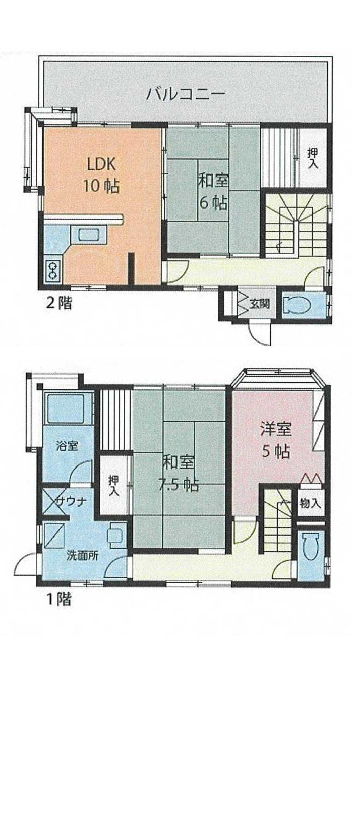 Floor plan. 9.8 million yen, 3LDK, Land area 318 sq m , Building area 84.24 sq m