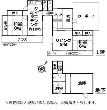 Floor plan. 12.5 million yen, 3LDK, Land area 512 sq m , Building area 116.91 sq m