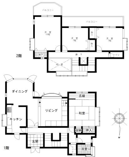 Floor plan. 39,800,000 yen, 4LDK + S (storeroom), Land area 546.69 sq m , Building area 156.64 sq m