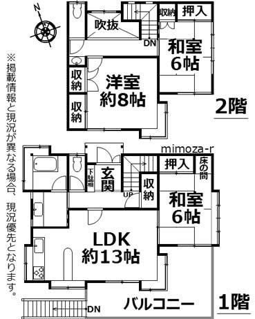 Floor plan. 19,800,000 yen, 3LDK, Land area 396.7 sq m , Building area 90.26 sq m