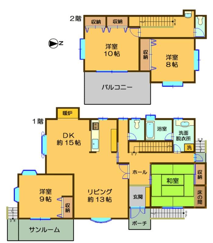 Floor plan. 34,800,000 yen, 4LDK, Land area 1,083 sq m , Building area 155.4 sq m