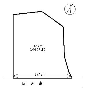 Compartment figure. Land price 11.8 million yen, Land area 667 sq m