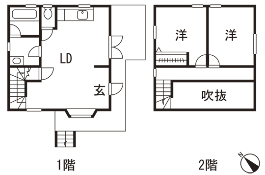 Floor plan. 13.8 million yen, 2LDK, Land area 340 sq m , Building area 73 sq m