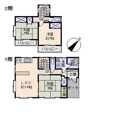 Floor plan. 22,800,000 yen, 3LDK, Land area 647 sq m , Building area 97.3 sq m