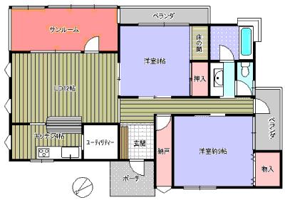 Floor plan. 24.5 million yen, 2LDK + S (storeroom), Land area 592.55 sq m , Building area 83.19 sq m