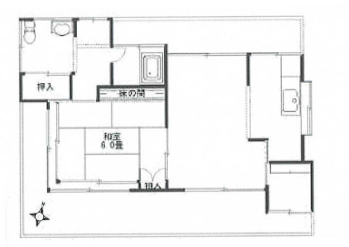 Floor plan. 6.8 million yen, 1LDK, Land area 487 sq m , Building area 45.7 sq m
